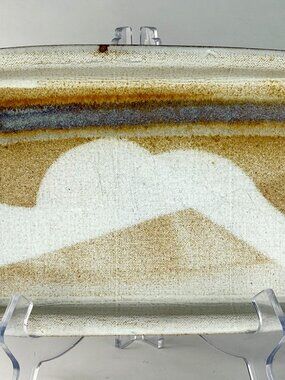 Michael Obranovich Studio Pottery Stoneware Plater Earth Tone Serving Tray